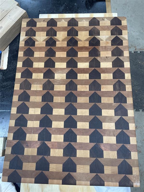 3d end grain cutting board