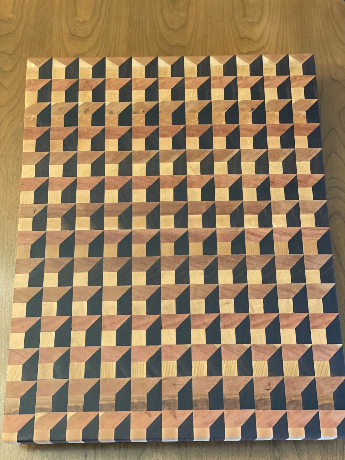 3d endgrain cutting board