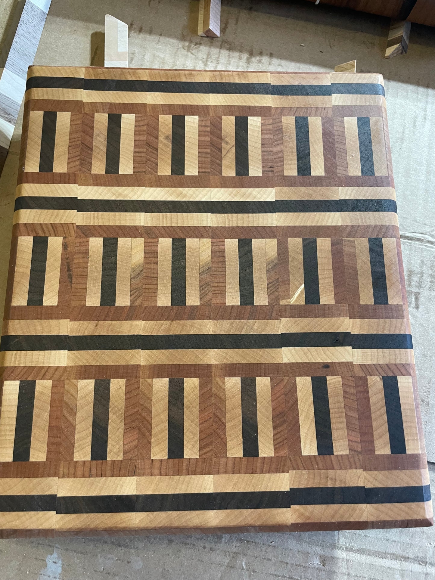 Pattern board. Walnut cherry and maple