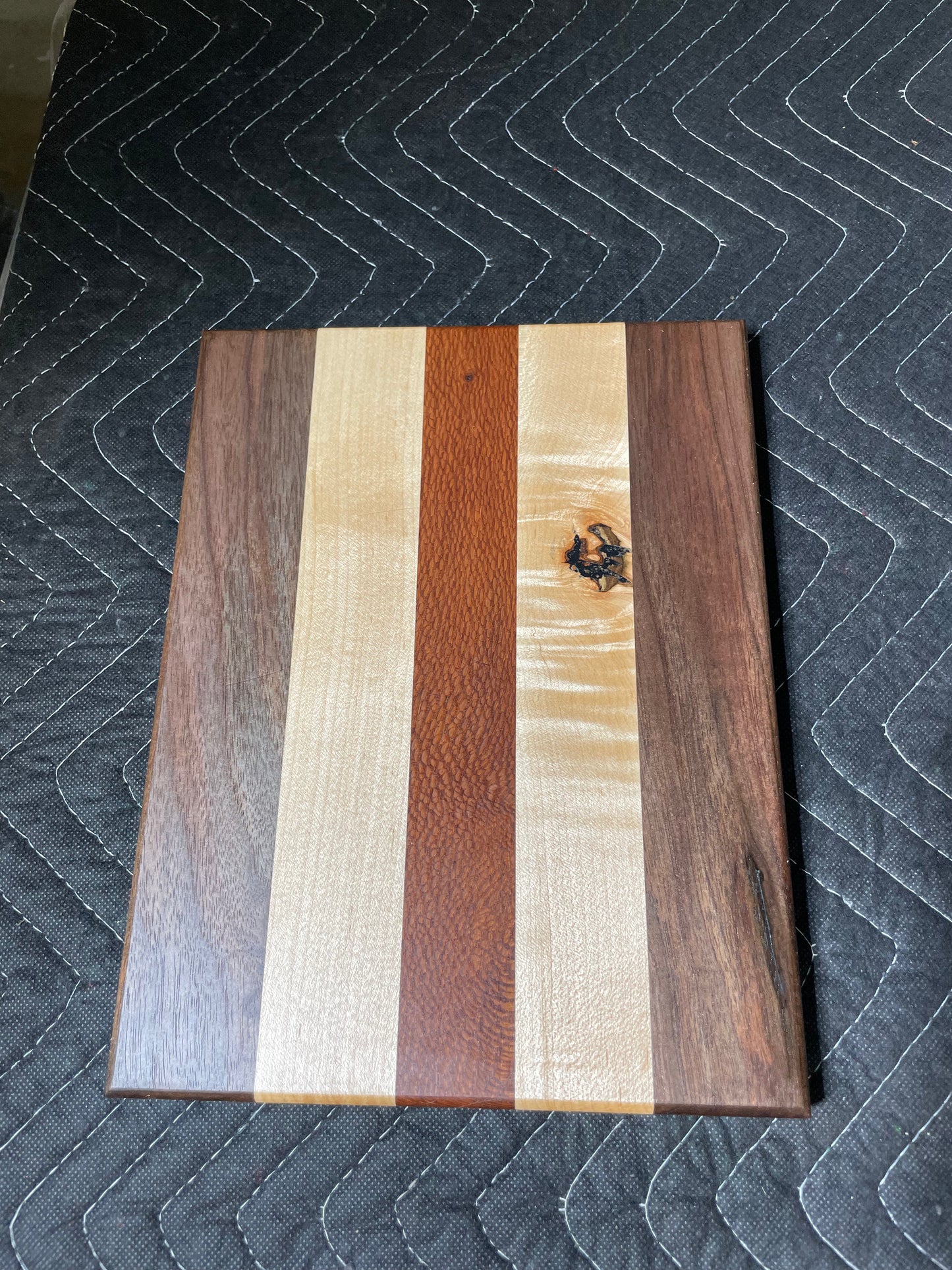 Leopard wood maple and mahogany charcuterie board