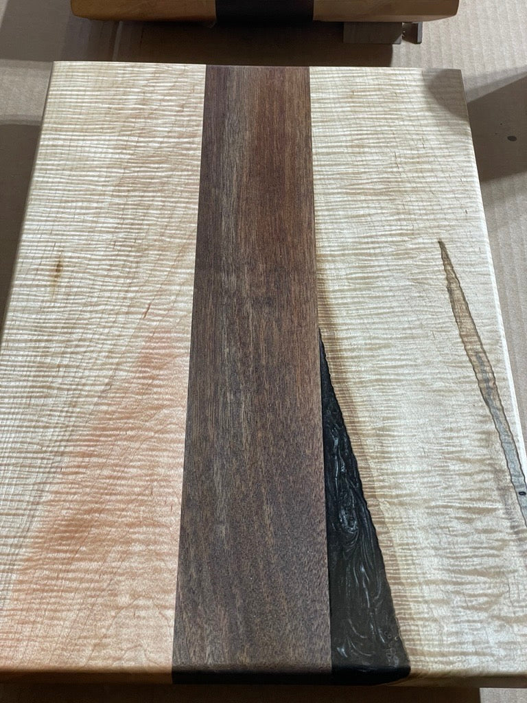 Curly Maple and walnut charcuterie board