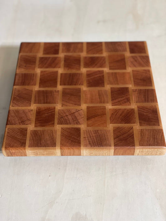 Maple and Cherry Pattern end grain board