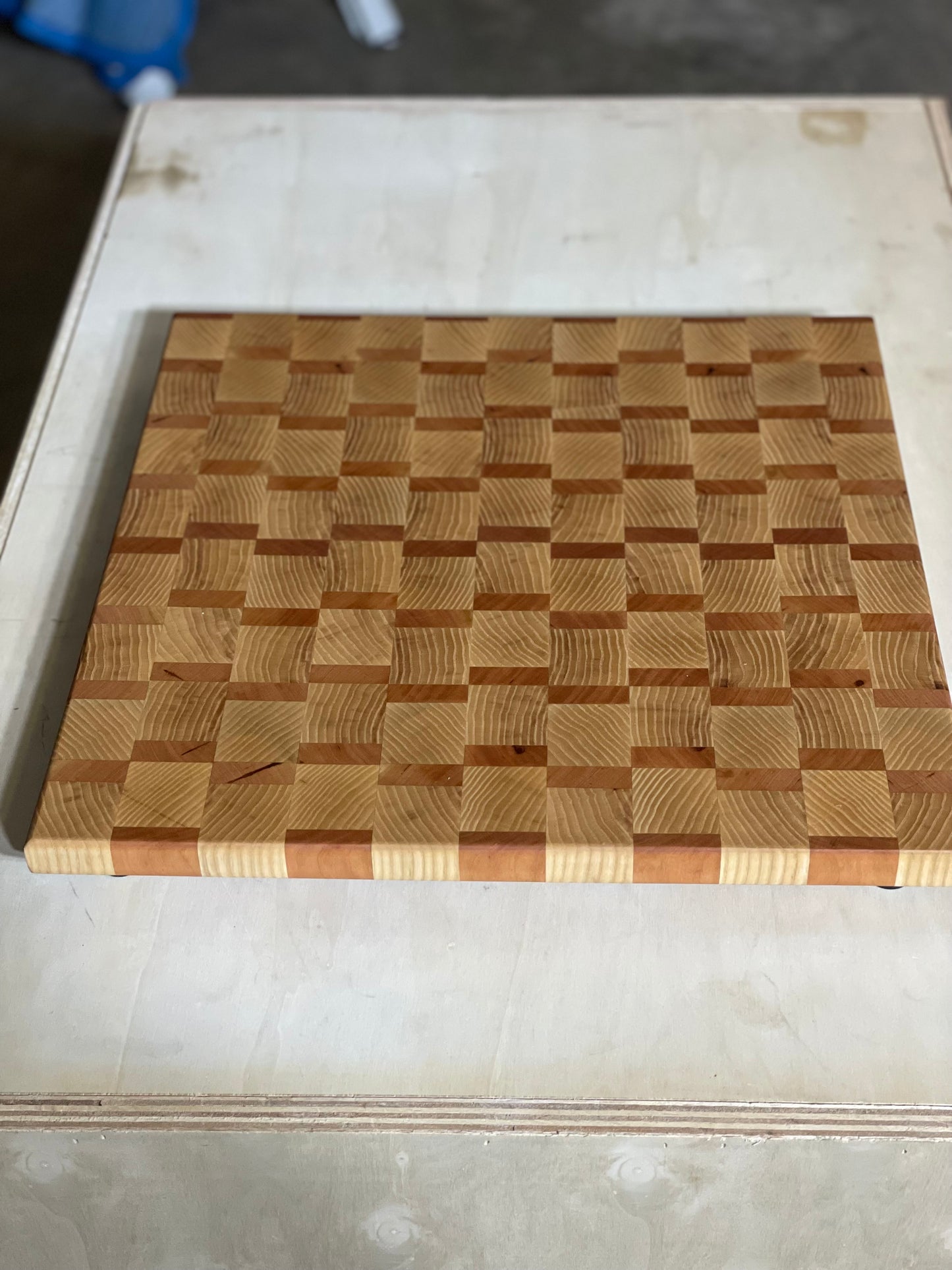 Ash and Cherry end grain board